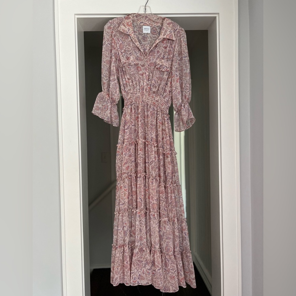 Misa LA Ruffled/Tiered Maxi Dress